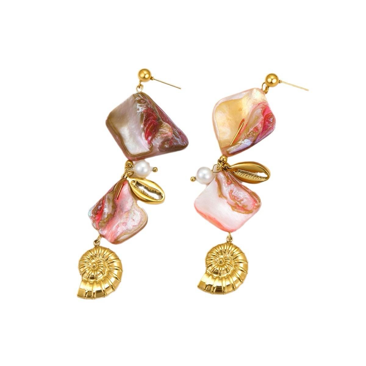 Pink beach Earrings