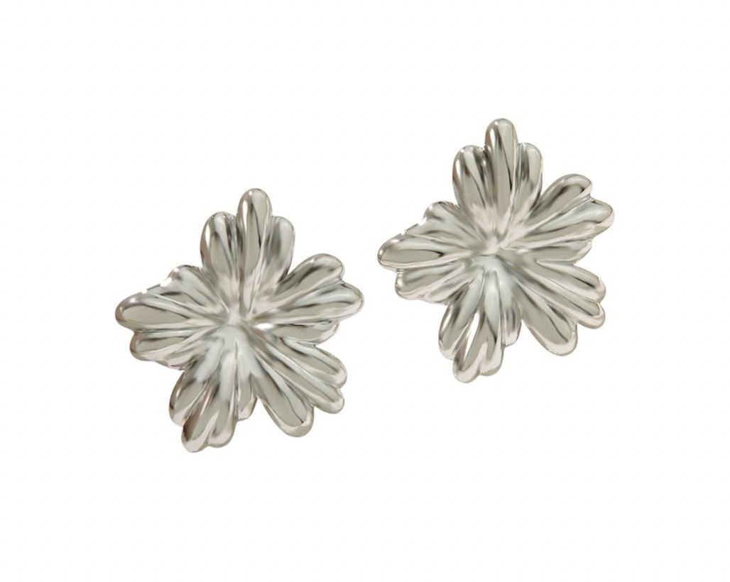 Silver Flower earrings